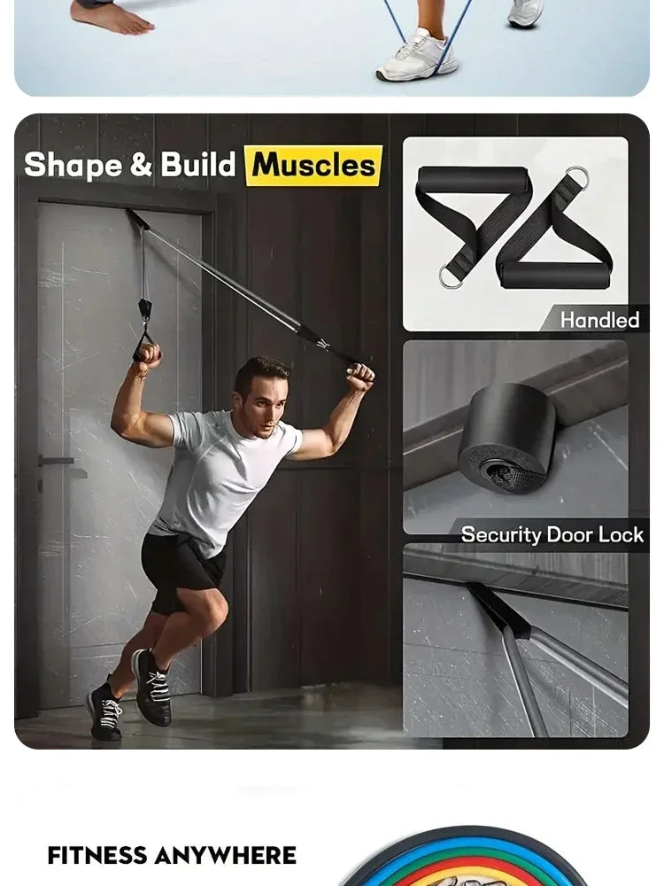 PeakBands 11-Piece Resistance Band Kit — Handles, Door Anchor & Carry Bag