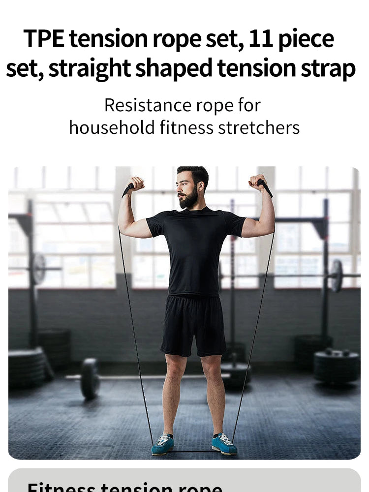 PeakBands 11-Piece Resistance Band Kit — Handles, Door Anchor & Carry Bag