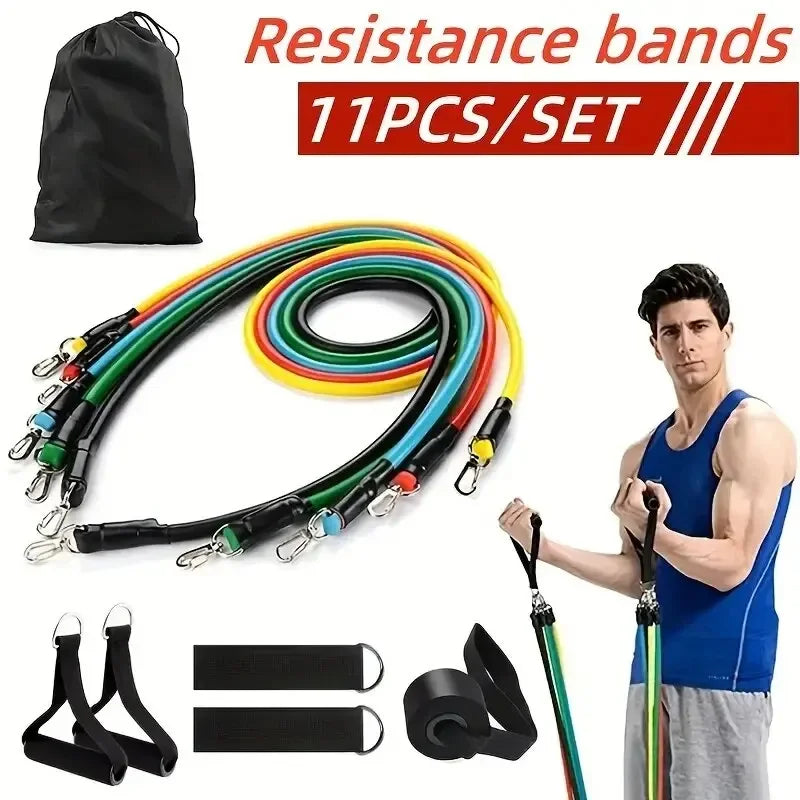 PeakBands 11-Piece Resistance Band Kit — Handles, Door Anchor & Carry Bag